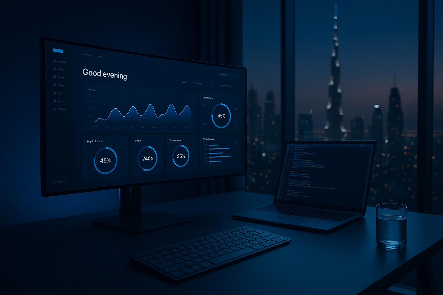 HanzWeb developer workspace — Dubai web agency