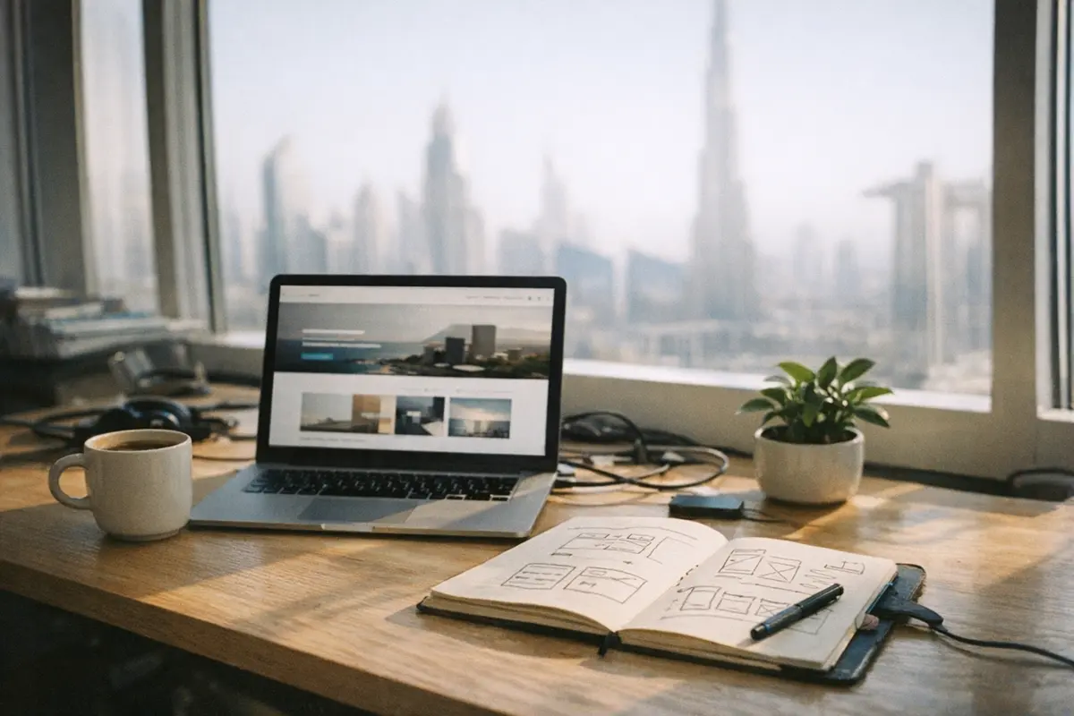 HanzWeb developer workspace — Dubai web agency